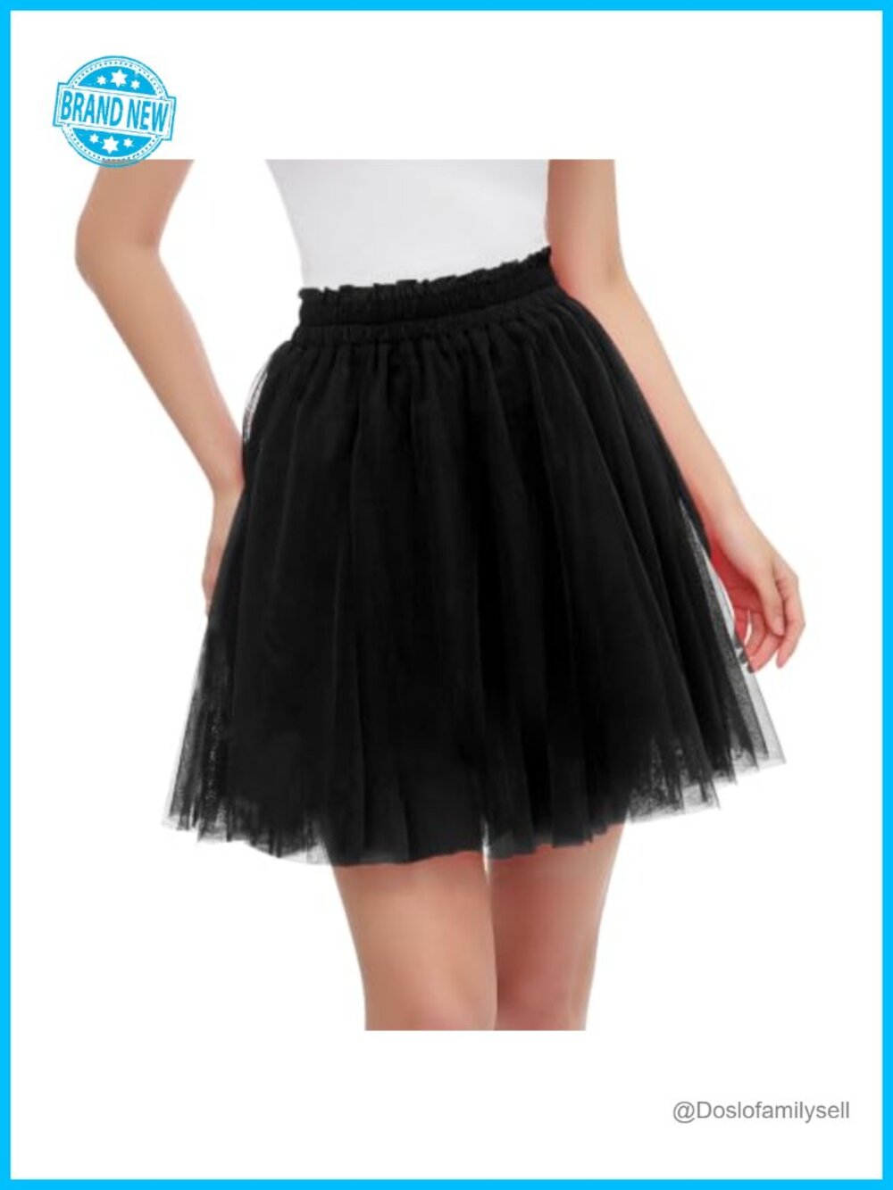 Girstunm Women Short Tulle Mesh Fluffy Tutu Dancing Skirts